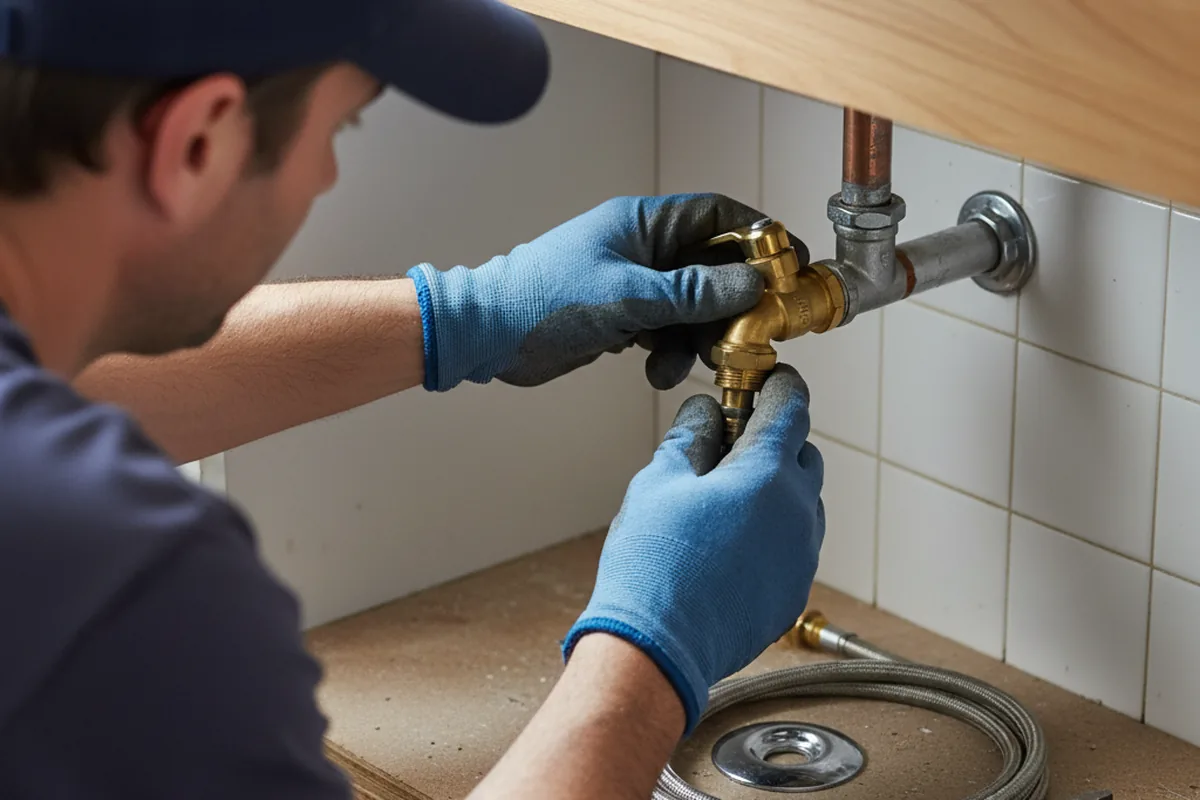 Shutoff valve and fitting work during Faucet and Fixture Repair in Henrico